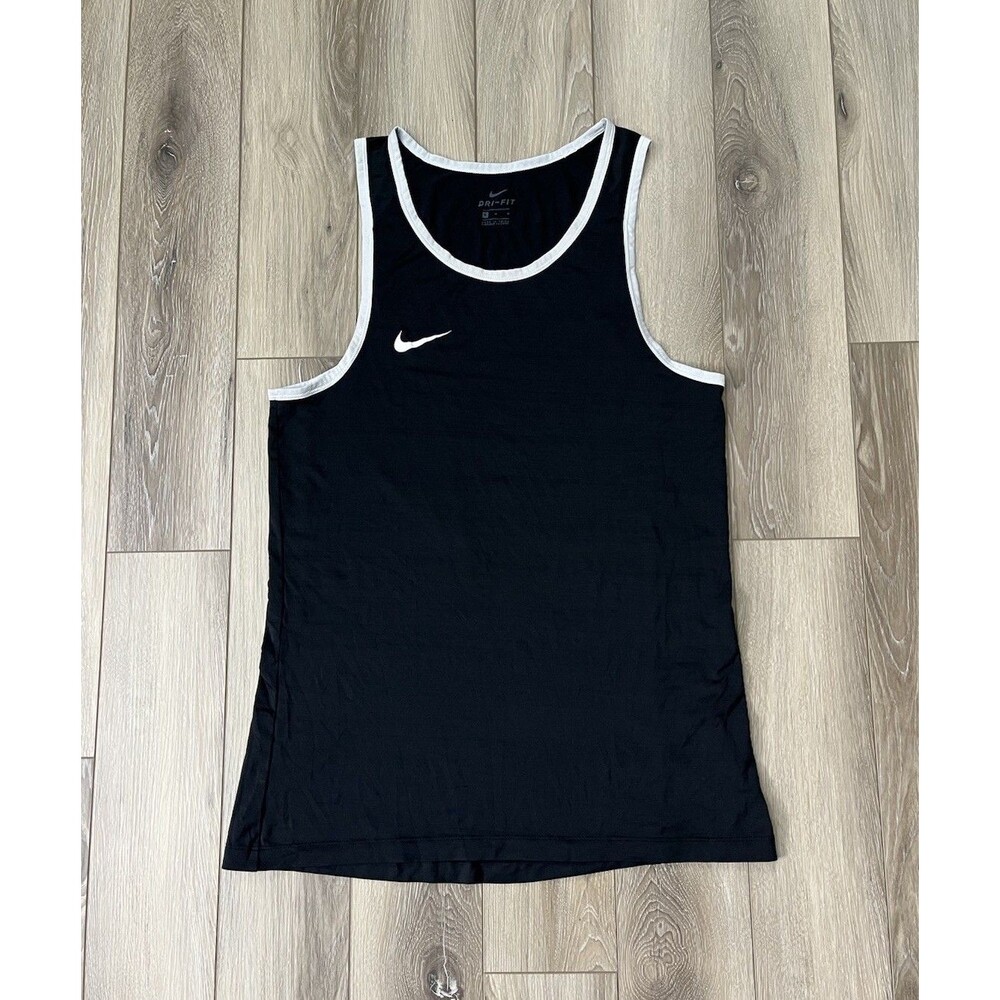 Nike Dri-Fit Black Athletic Tank Lightweight Stretch Sleeveless Mens Sz Medium